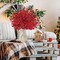 Red Fake Flowers Artificial Flowers, 5Pcs Real Touch Silk Flowers Faux Flowers for Decorations, Babys Breath Artificial Flowers Bulk for Spring Decor Floral Arrangement